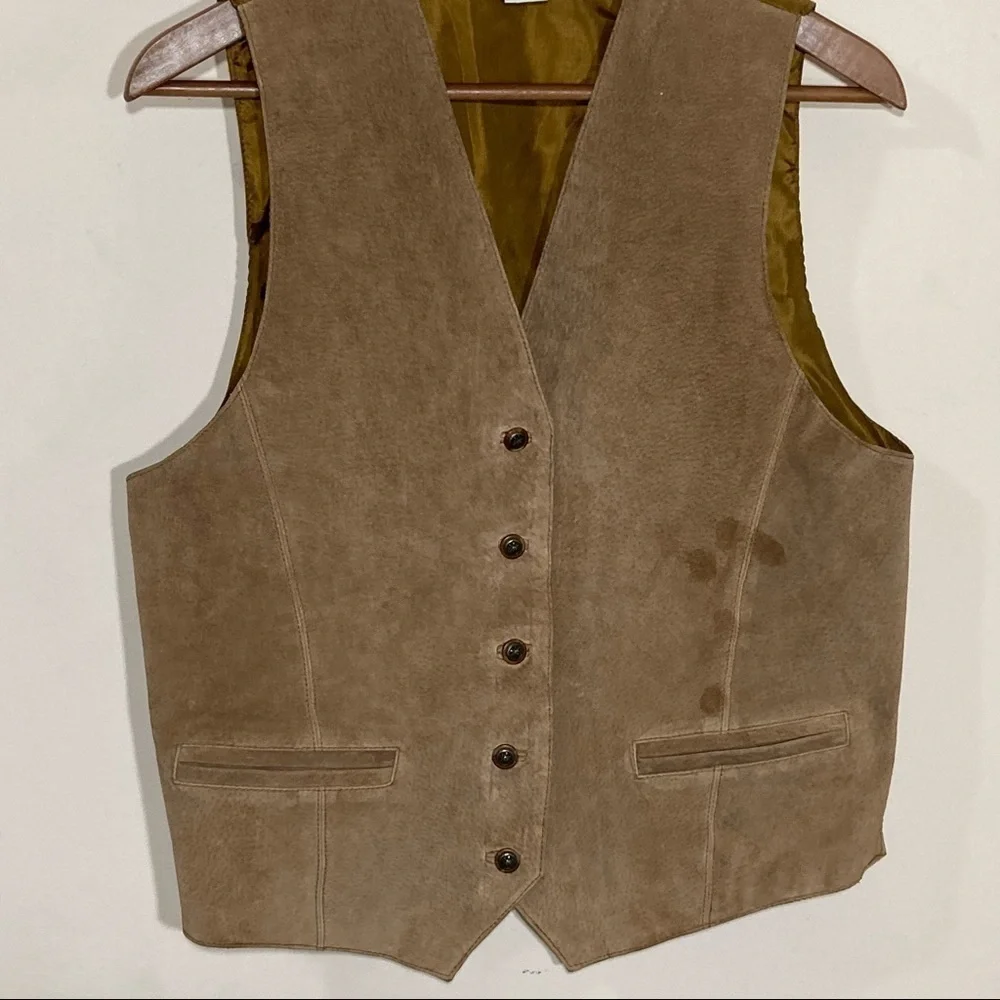 Suede menswear vest sz Large